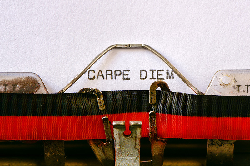 Carpe Diem written by a typewriter