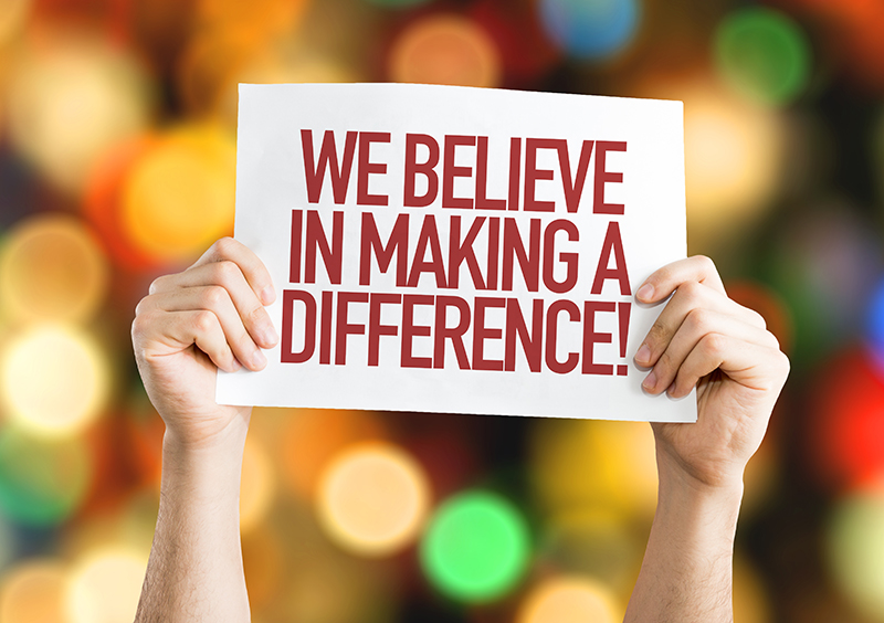 We Believe in Making A Difference Sign